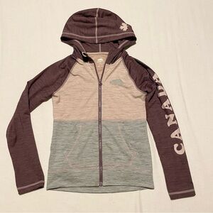 Roots Kids Girls Zip Up Hoodie Size Medium 7-8 Yrs